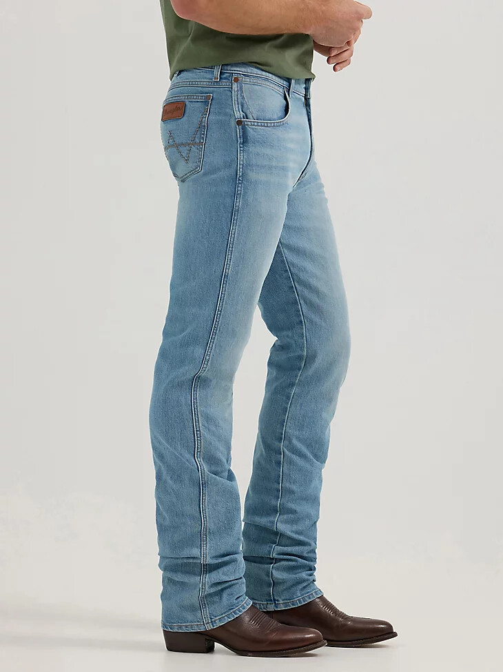 jean wrangler retro slim fit à jambe droite pour homme mendenhall