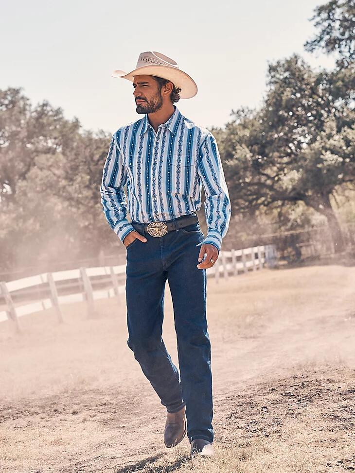 jean wrangler cowboy cut original fit prélavé indigo