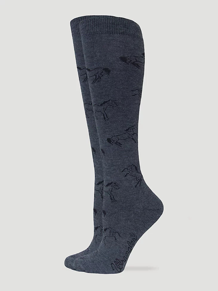 chaussettes botte de cheval pour femmes couleur anthracite