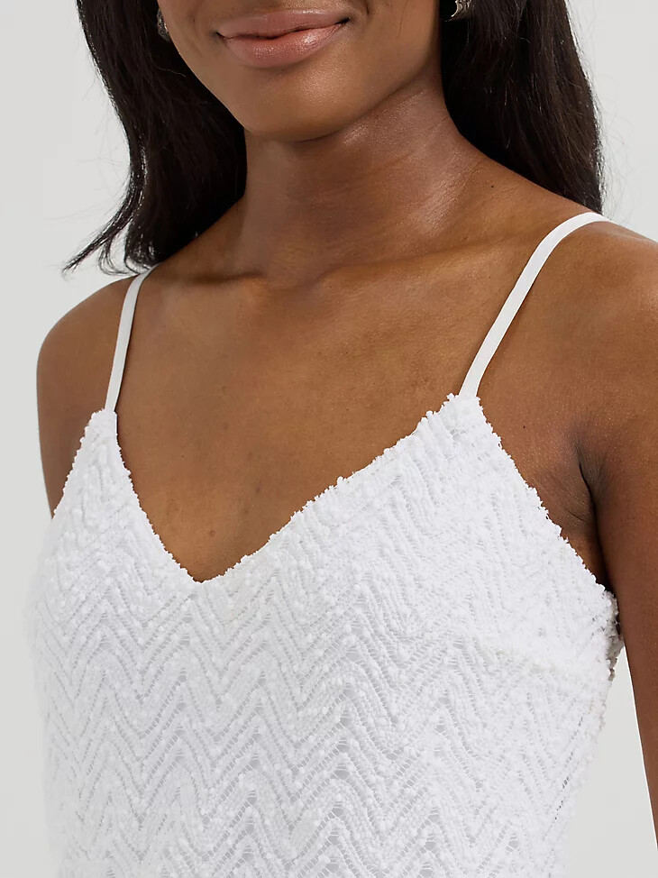 robe courte texturée à volants pour femme blanche