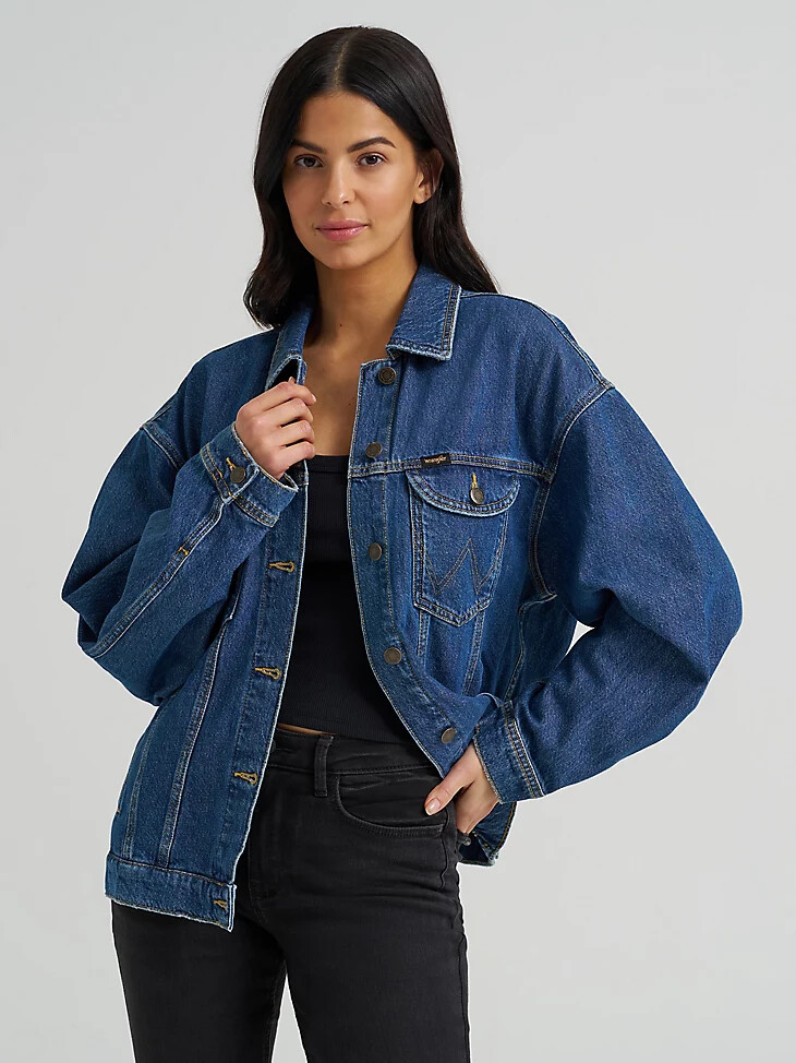 veste en jean girlfriend pour femme couleur jonquille