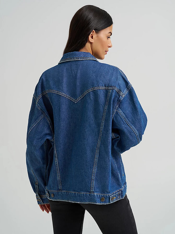 veste en jean girlfriend pour femme couleur jonquille