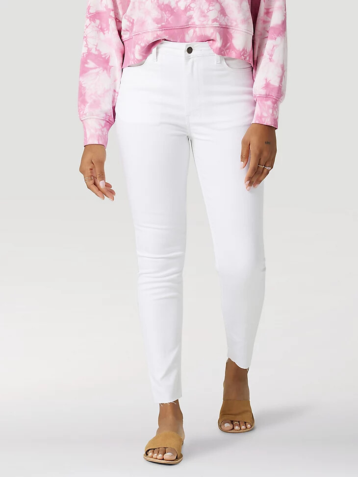 jean skinny brite tech unforgettable pour femme blanc éclatant