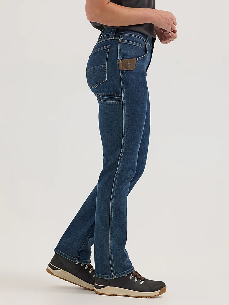 jean de travail technique droit wrangler riggs workwear pour femme délavage vintage