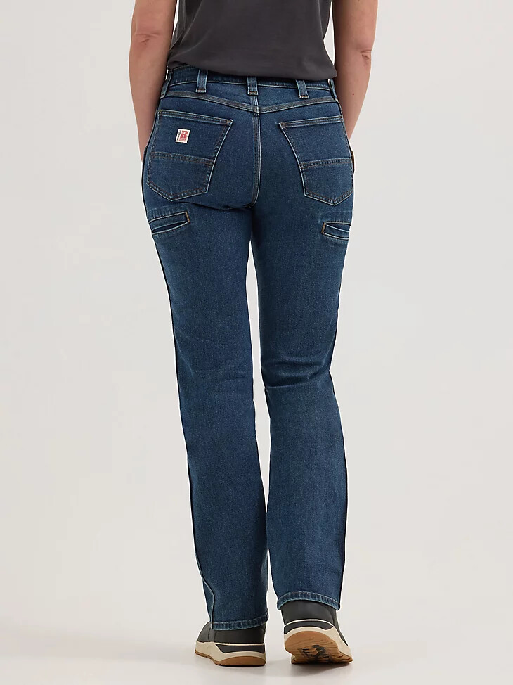 jean de travail technique droit wrangler riggs workwear pour femme délavage vintage
