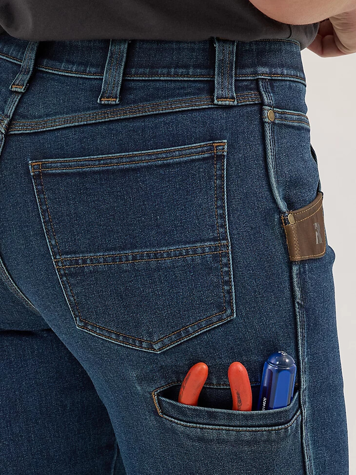 jean de travail technique droit wrangler riggs workwear pour femme délavage vintage