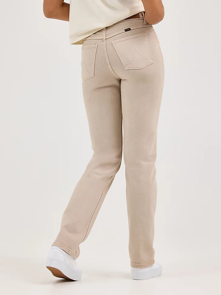 jean wrangler taille haute à jambes droites athena pour femme