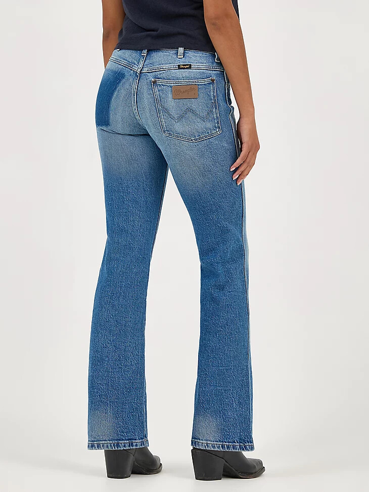 jean wrancher shadow pocket pour femme denim délavé