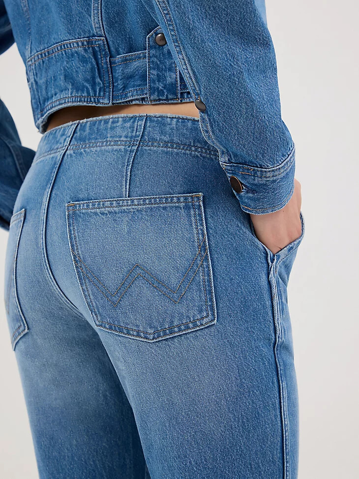 jean bootcut à nouer sur le devant pour femme