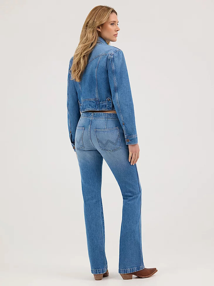 jean bootcut à nouer sur le devant pour femme