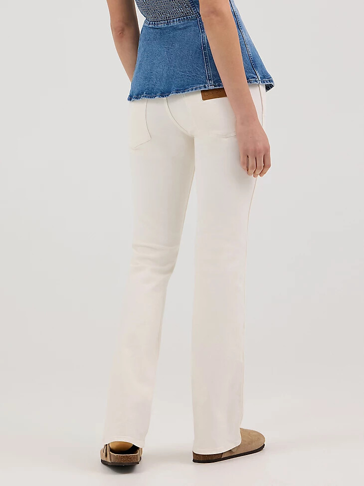 jean bootcut pour femme blanc usé