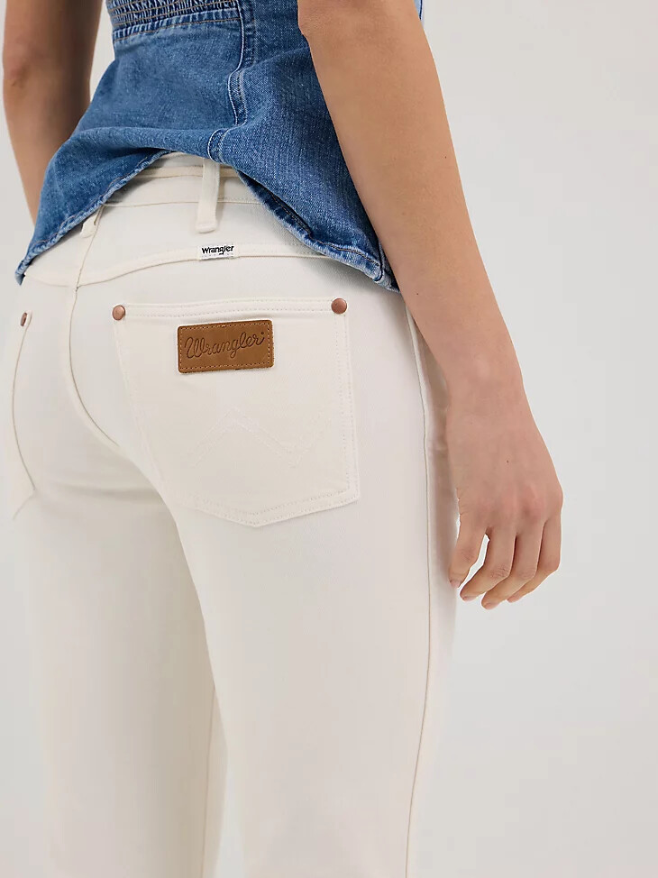 jean bootcut pour femme blanc usé