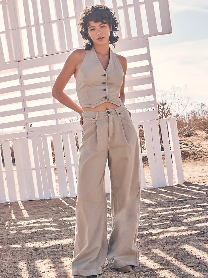 pantalon plissé pour femme