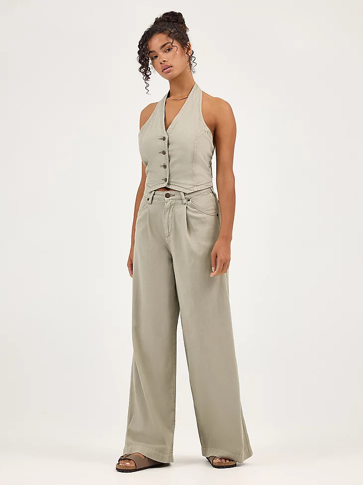 pantalon plissé pour femme