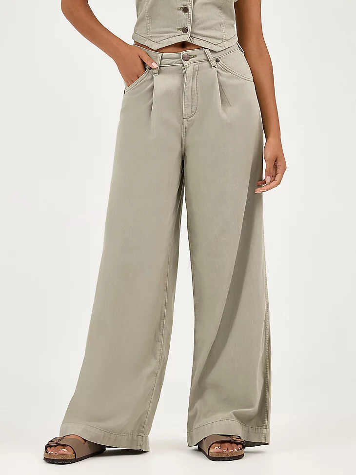 pantalon plissé pour femme