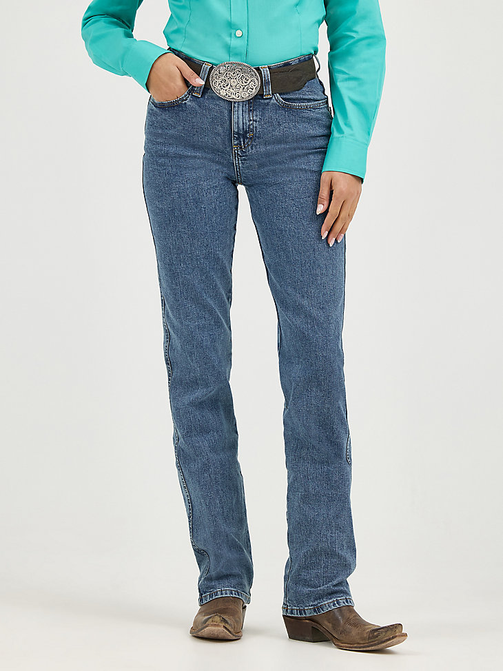 jean wrangler cowboy cut slim fit stretch pour femme délavé à la pierre