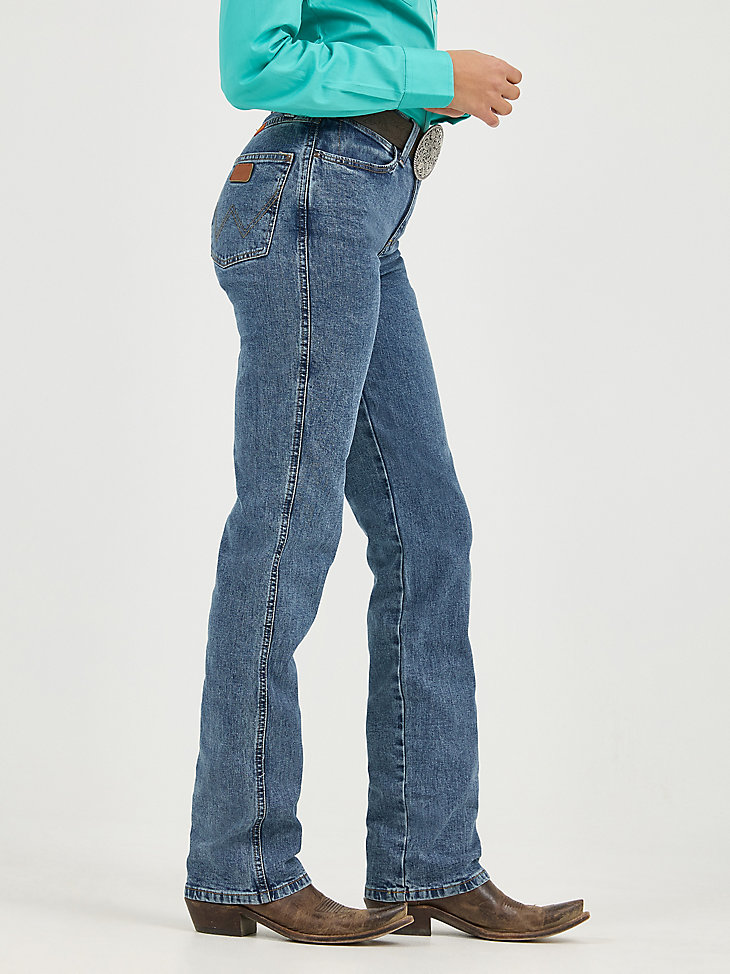 jean wrangler cowboy cut slim fit stretch pour femme délavé à la pierre