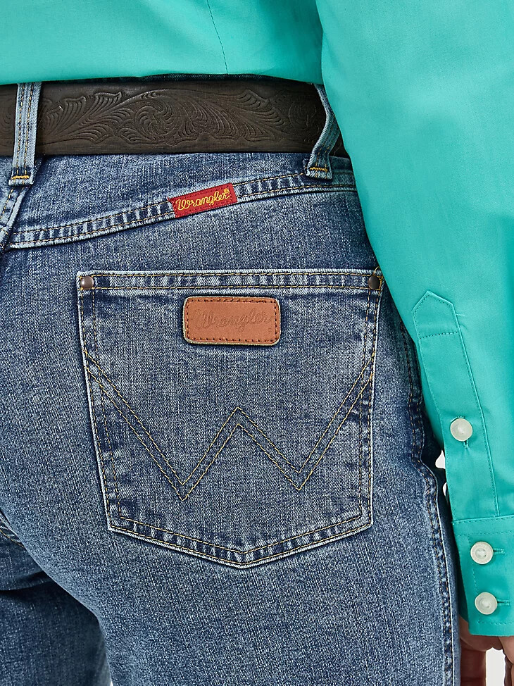 jean wrangler cowboy cut slim fit stretch pour femme délavé à la pierre