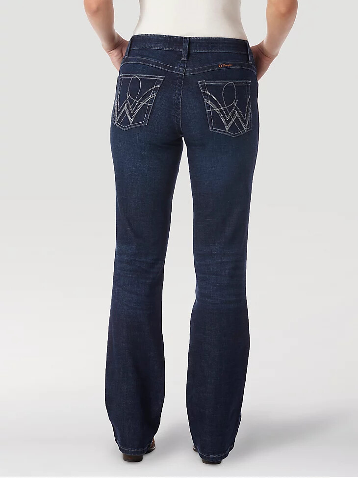 jean déquitation wrangler ultimate pour femme q-baby bottes montantes à coupe évasée