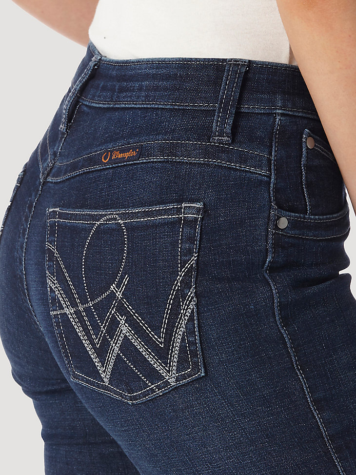 jean déquitation wrangler ultimate pour femme q-baby bottes montantes à coupe évasée