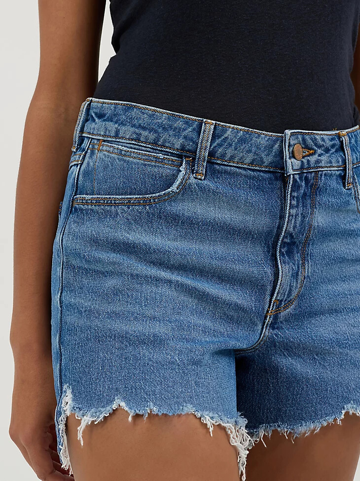 short en jean taille mi-haute pour femme bleu caroline