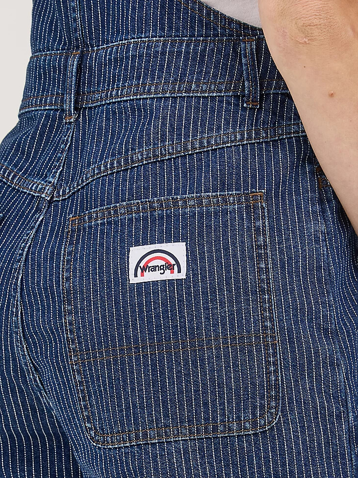 salopette courte en jean bleu véritable pour femme