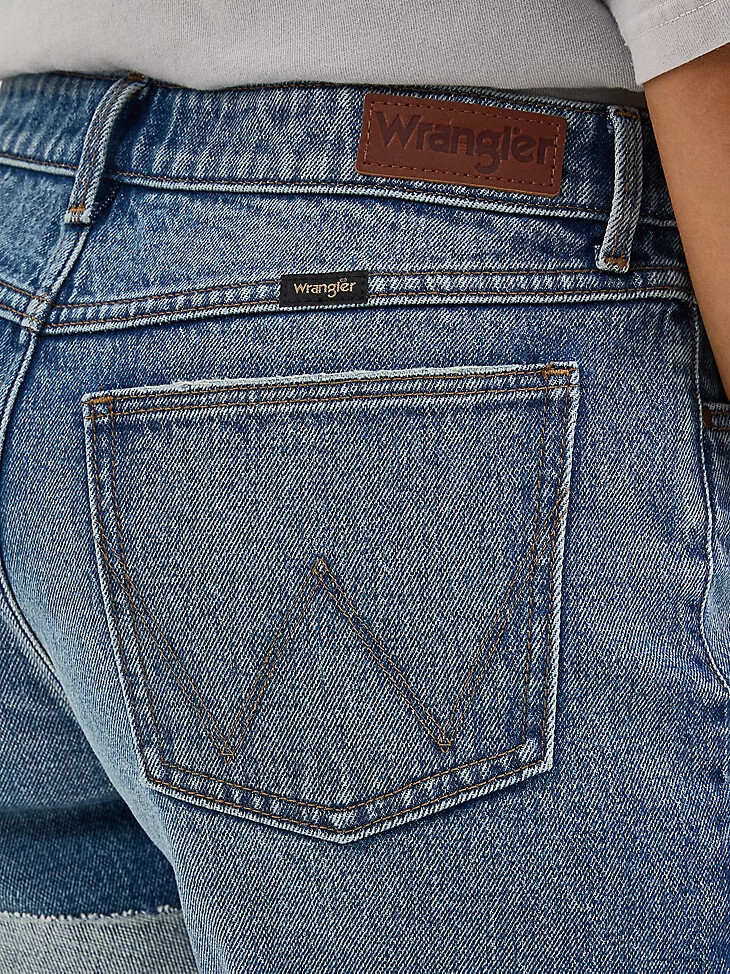 short sierra à revers pour femme