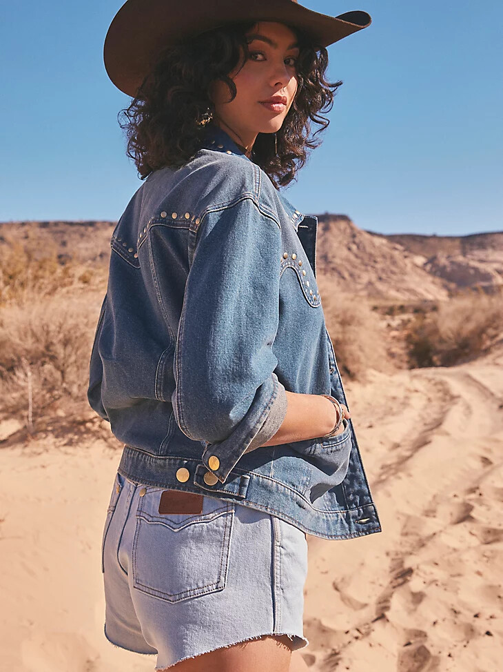 wrangler x yellow rose par kendra scott reworked short prairie wash