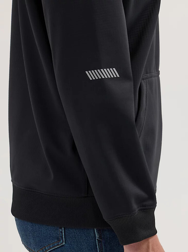 sweat à capuche technique wrangler riggs workwear pour femme noir de jais