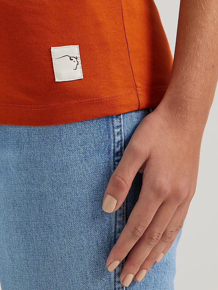 t-shirt à logo wrangler x buffalo trace pour femme rouge distillateur