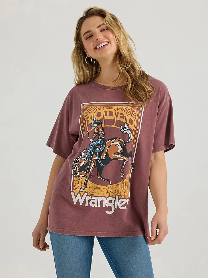 t-shirt oversize à imprimé délavé pour femme couleur gingembre sauvage