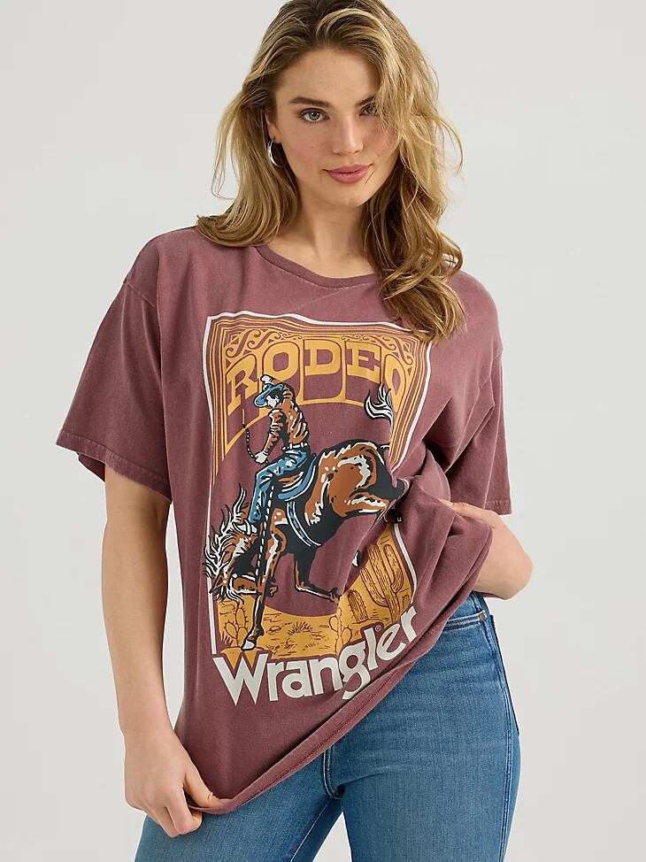 t-shirt oversize à imprimé délavé pour femme couleur gingembre sauvage