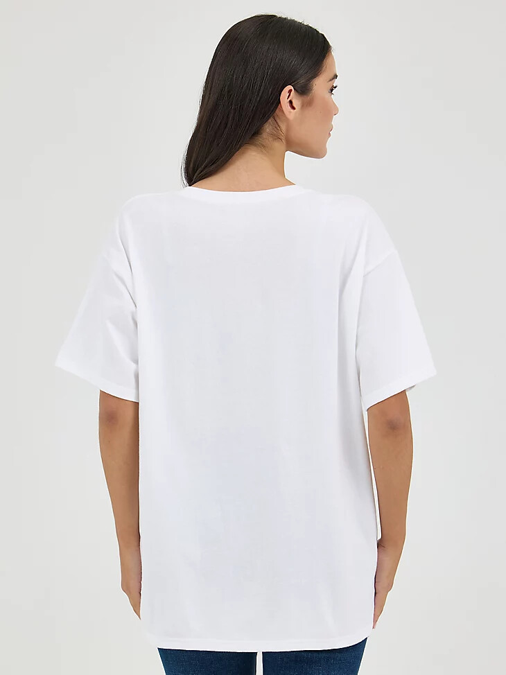 t-shirt oversize wrangler george strait pour femme blanc éclatant