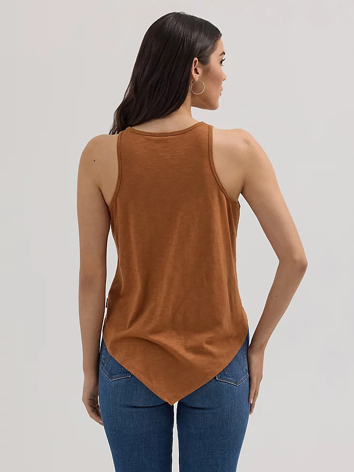 débardeur wrangler bandana diamond front pour femme marron sienne