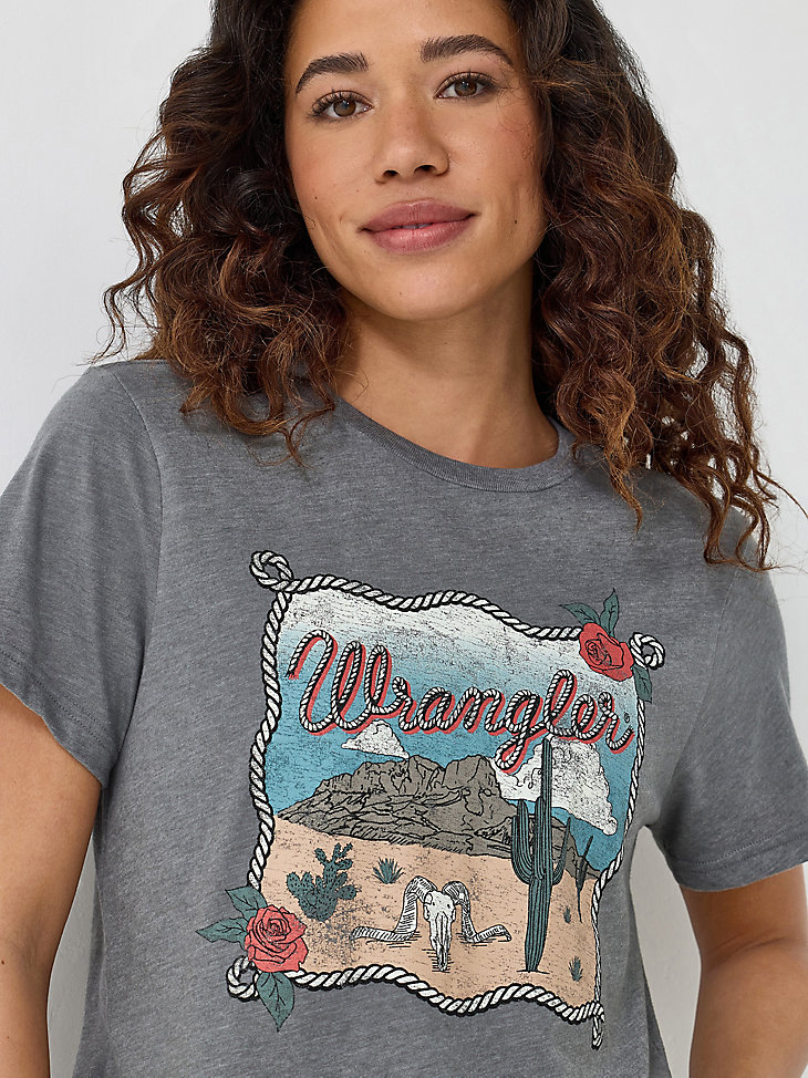 t-shirt graphique rope desert pour femme couleur asphalte