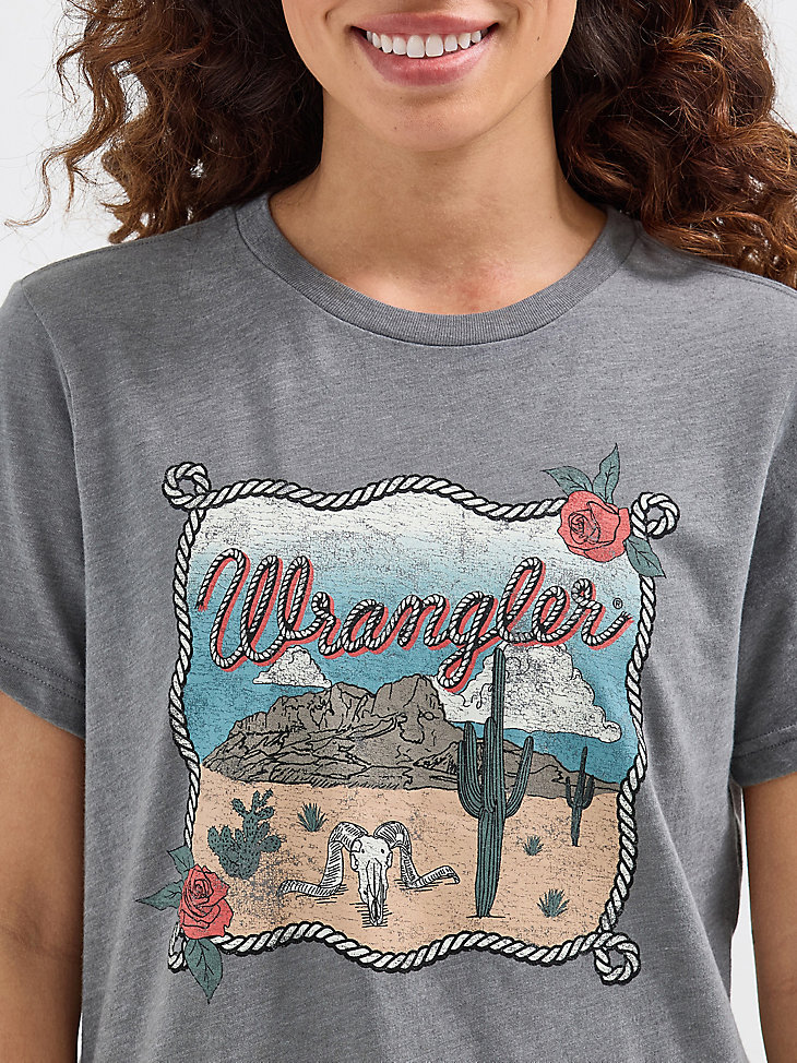 t-shirt graphique rope desert pour femme couleur asphalte