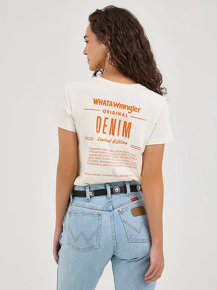 t-shirt femme wrangler x whataburger marshmallow