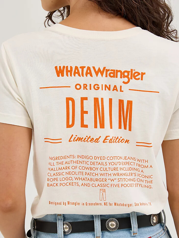 t-shirt femme wrangler x whataburger marshmallow