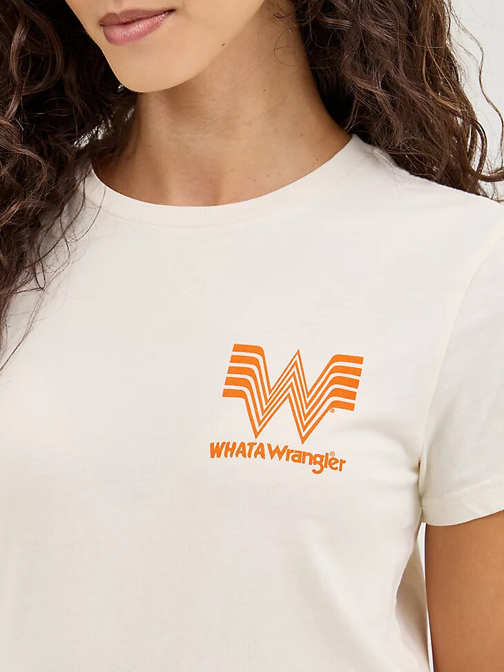 t-shirt femme wrangler x whataburger marshmallow