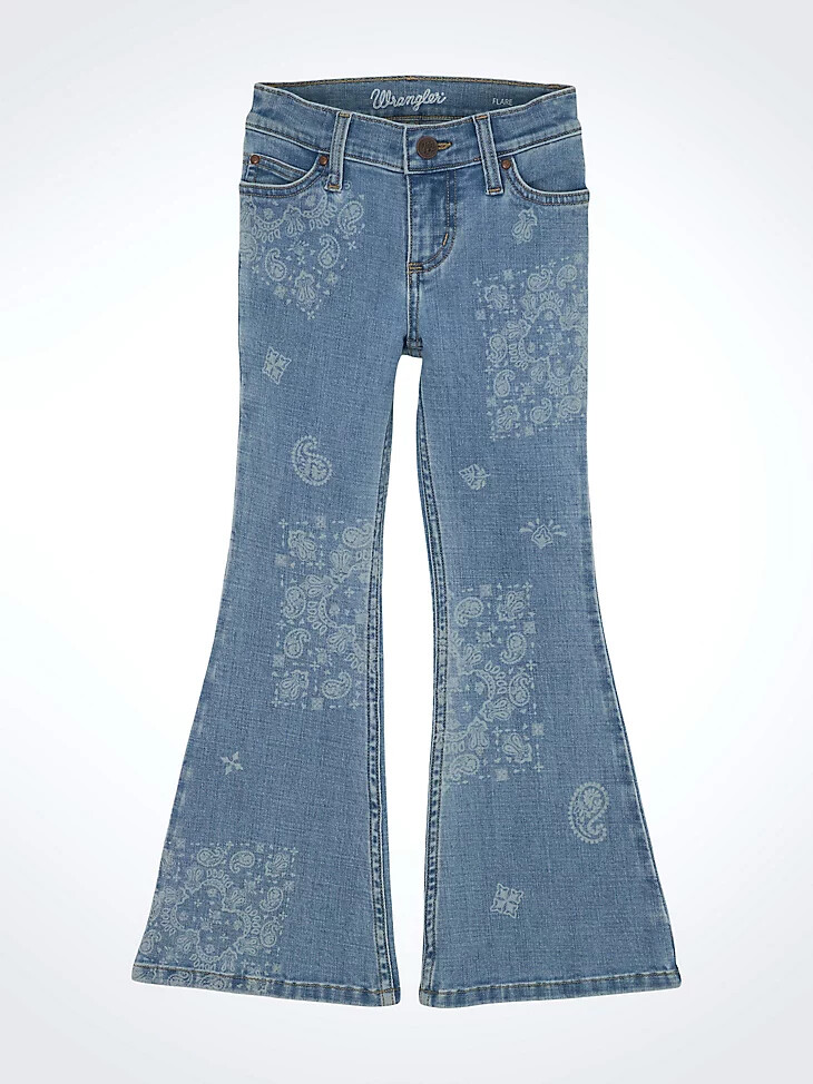 jean évasé bandana wrangler pour fille melody