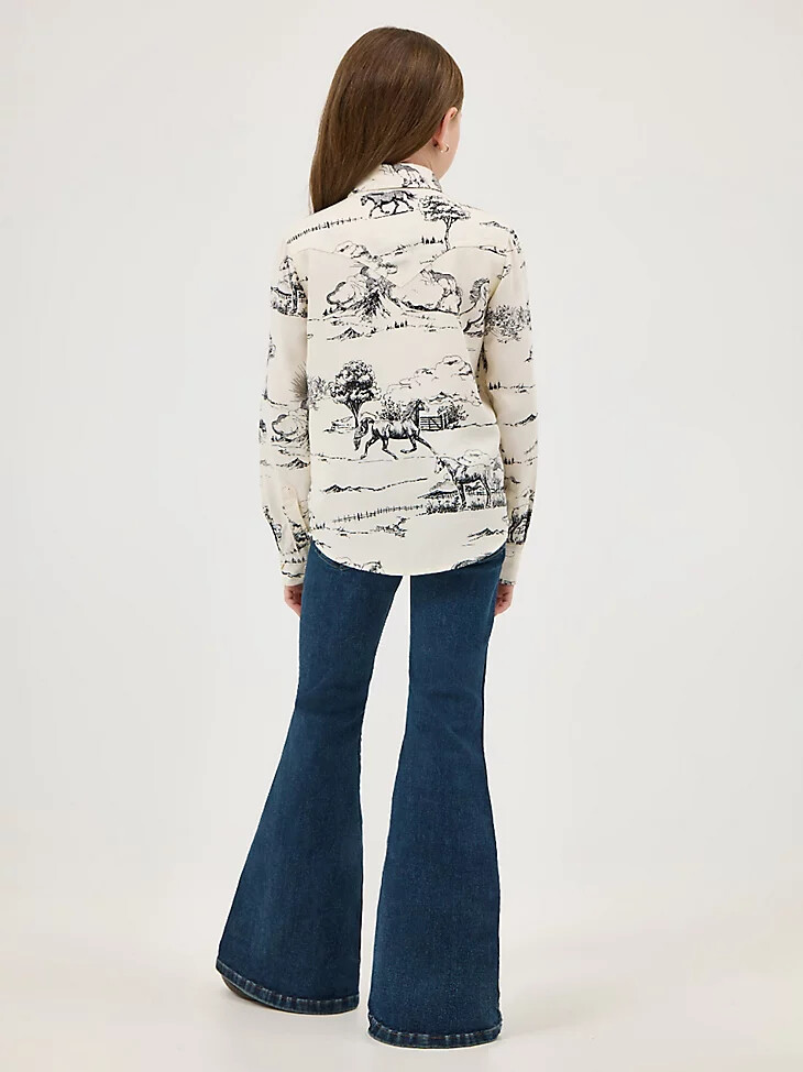 chemise à boutons-pression style western wrangler x lainey wilson imprimé paysage