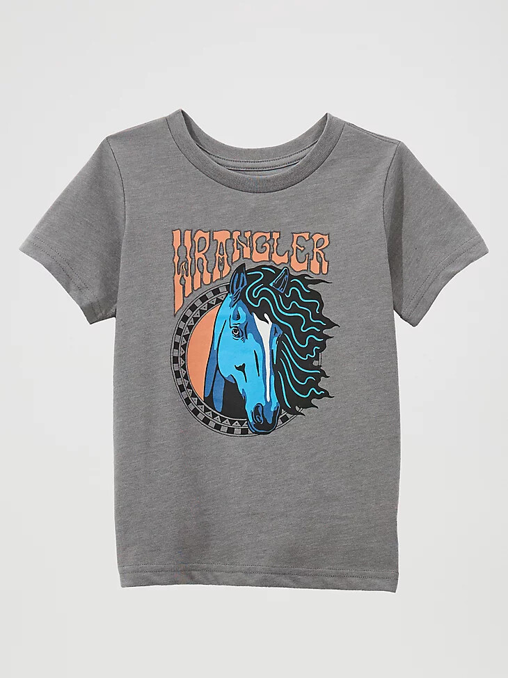 t-shirt graphique avec logo pour petite fille couleur étain