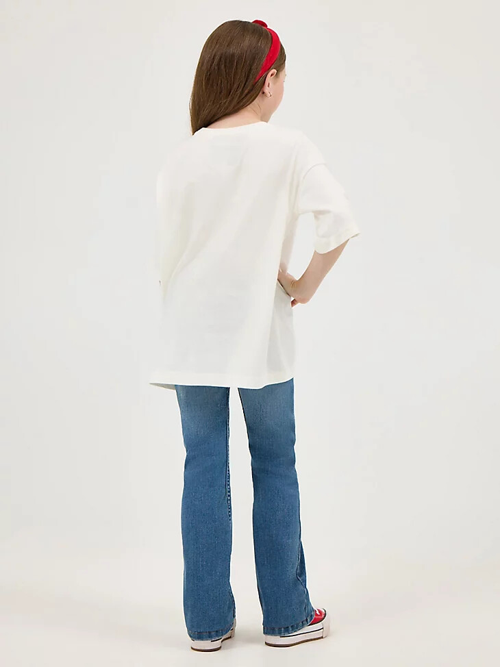 t-shirt graphique oversize wrangler x lainey wilson pour fille heck yeah