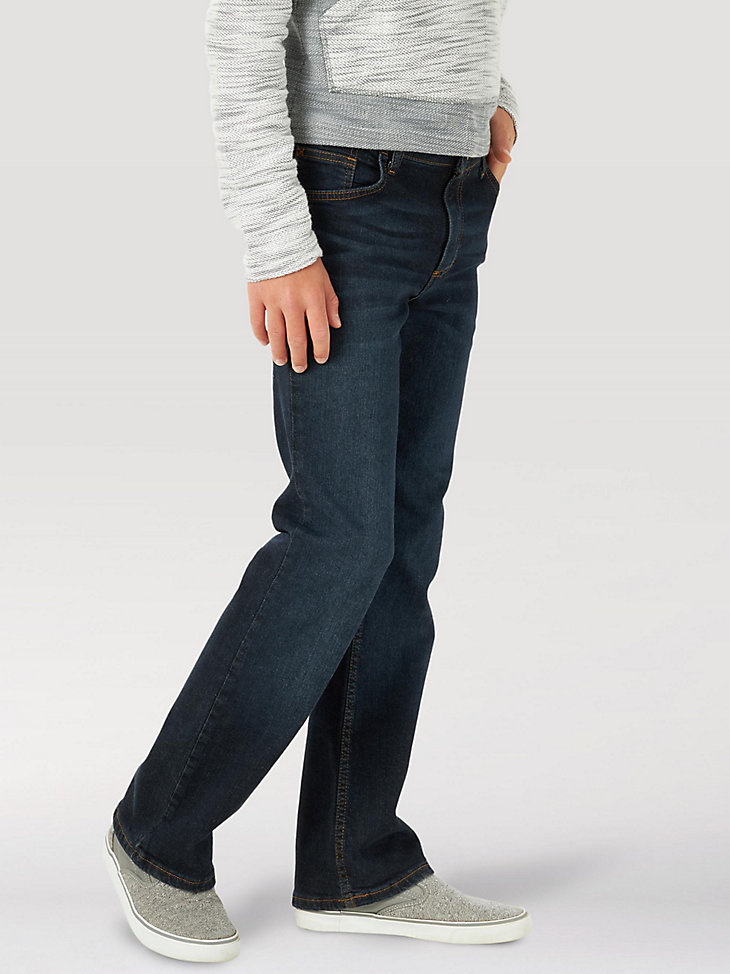 jean bootcut wrangler five star flex pour garçon 8-16 indigo foncé