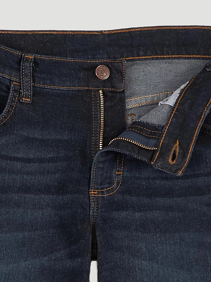 jean bootcut wrangler five star flex pour garçon 8-16 indigo foncé