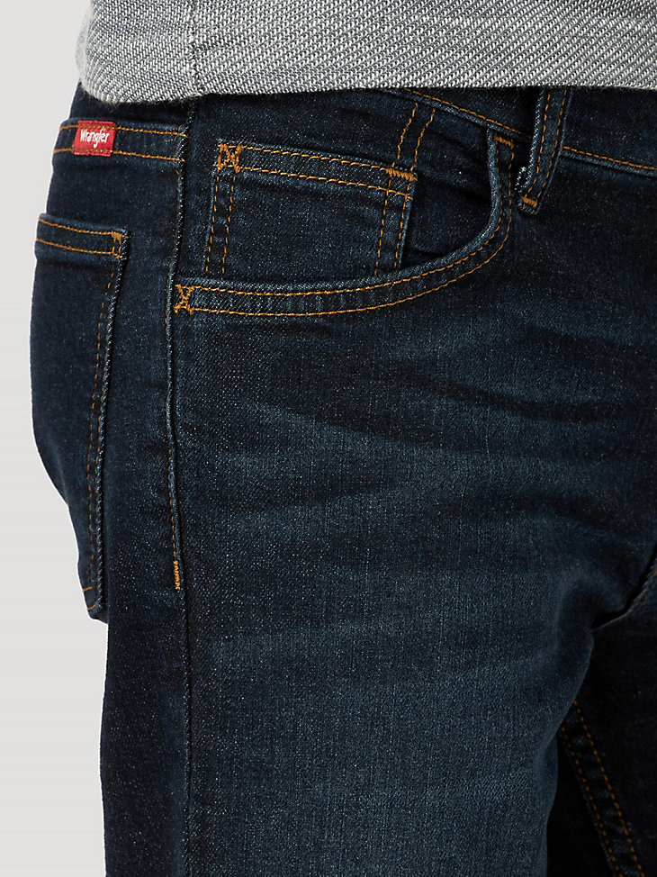 jean bootcut wrangler five star flex pour garçon 8-16 indigo foncé