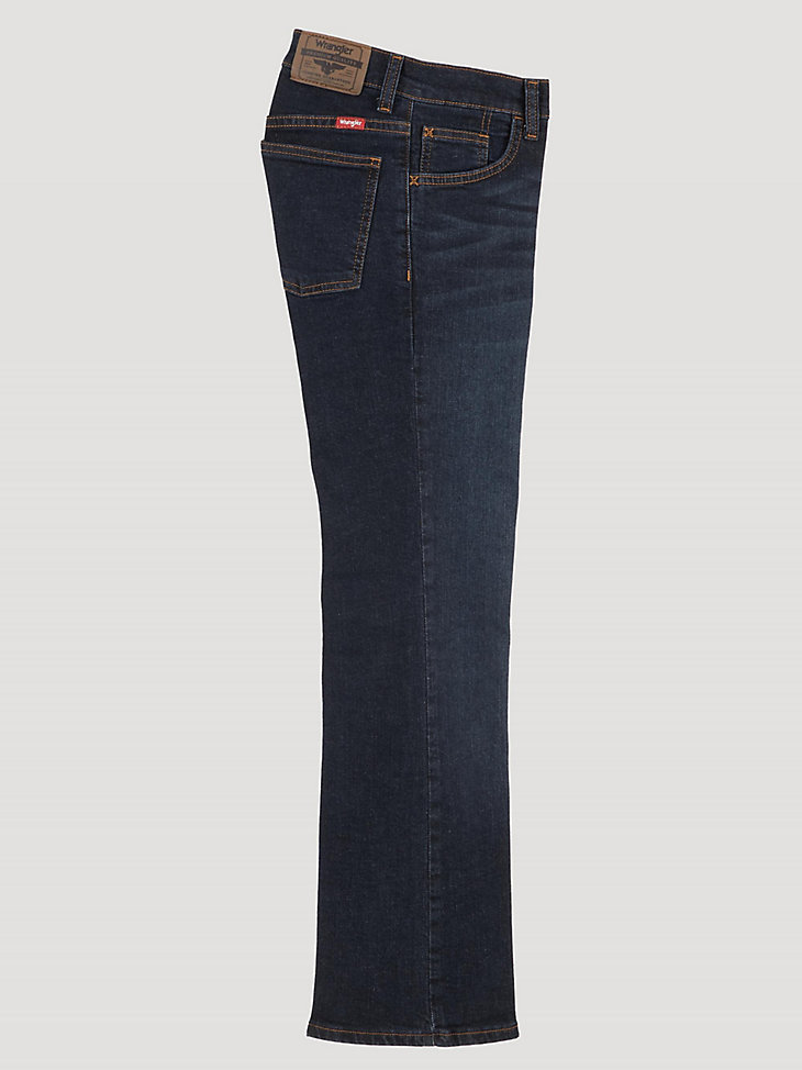 jean bootcut wrangler five star flex pour garçon 8-16 indigo foncé