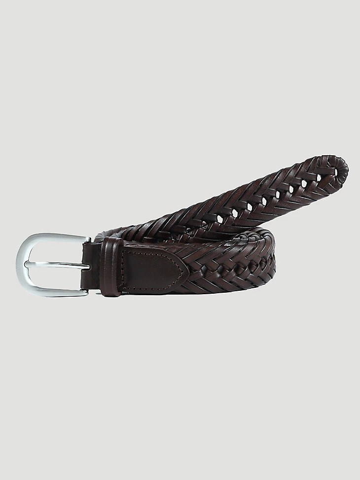 ceinture tressée pour homme couleur châtaigne
