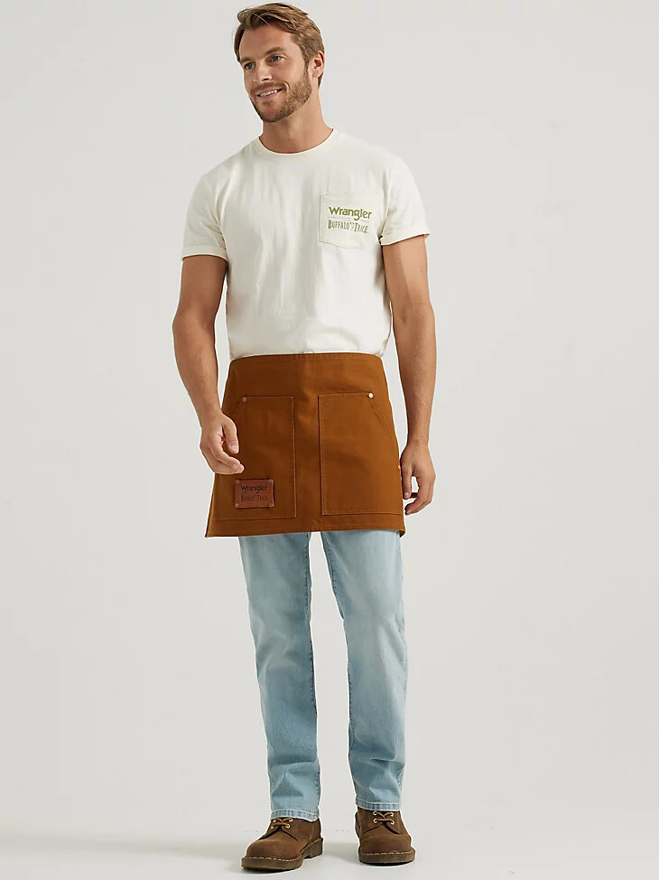 tablier wrangler x buffalo trace kilderkin en peau de buffle