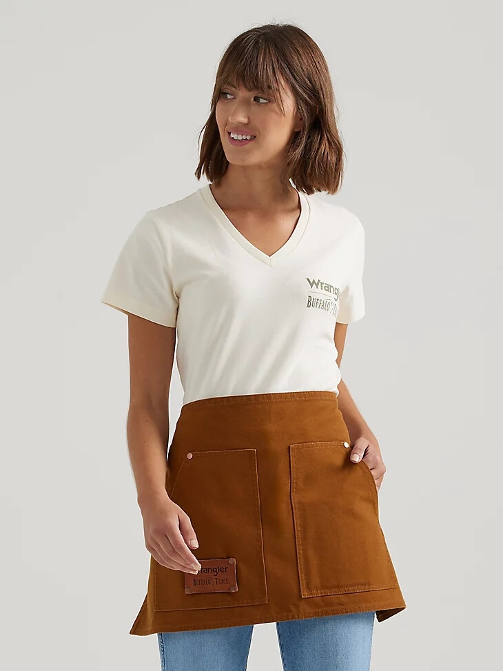 tablier wrangler x buffalo trace kilderkin en peau de buffle
